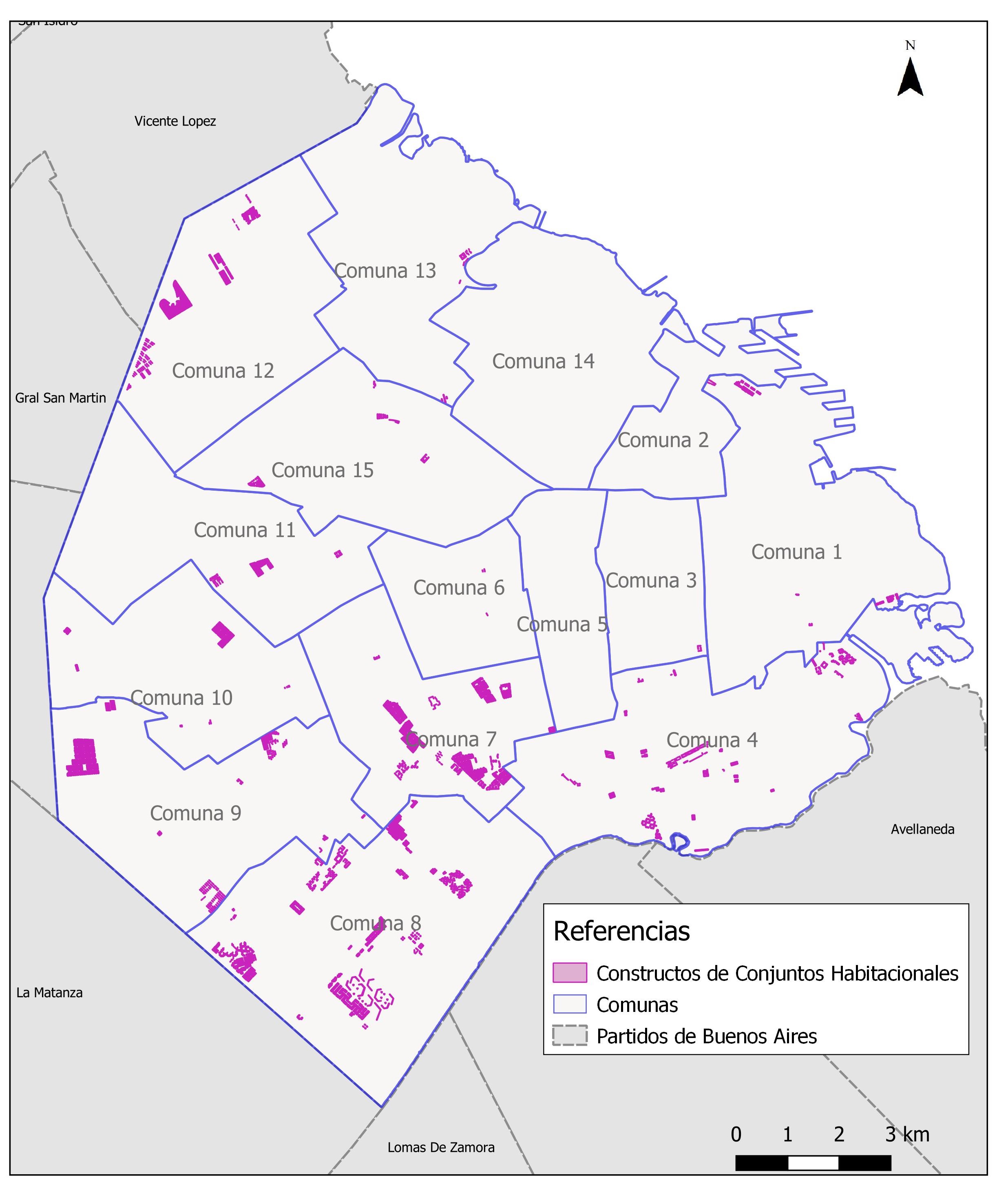 Conjuntos habitacionales de la Ciudad de Buenos Aires. Agosto 2023
